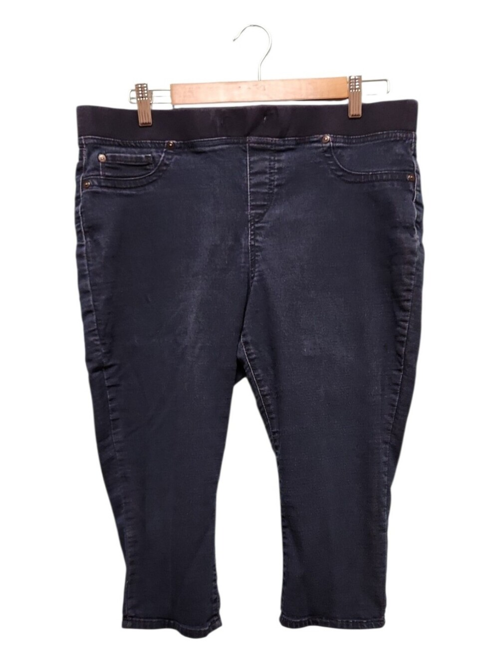 Gloria Vanderbilt - Dark Navy Pull-On Capri Jeggings Long Shorts 16 Petite